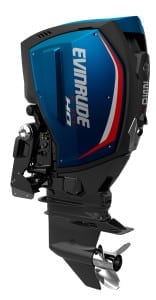 250 H.O. Evinrude E-TEC G2 - Blue Panels with Red Accents